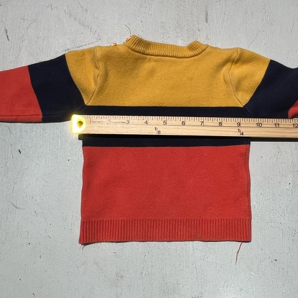 Baby Honey Sweater Multicolor Spell-Out NO SIZE Button Colorblock Fall Kid's - Picture 8 of 11